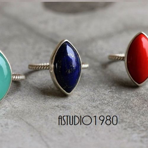 Sea foam green ring, Chalcedony ring, Silver jewelry