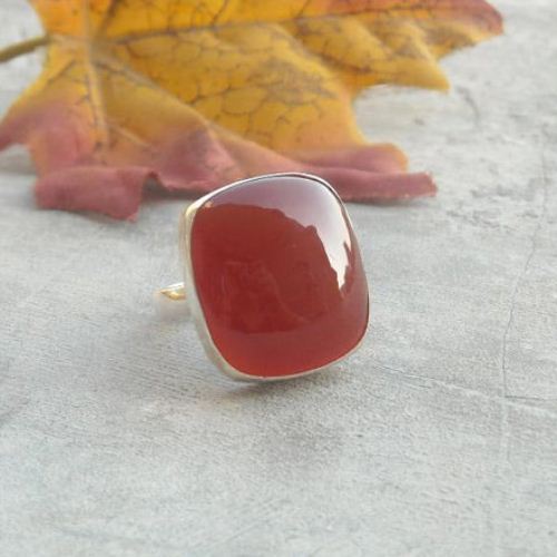 Silver Carnelian ring Carnelian jewelry