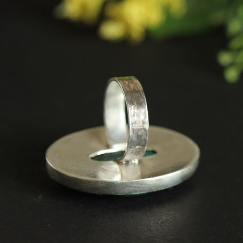Silver Malachite Ring, Artisan jewelry rings, Silver ring