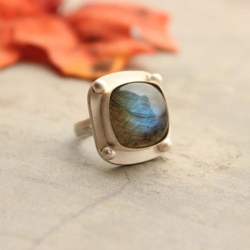 Sterling Silver Labradorite Ring Handmade