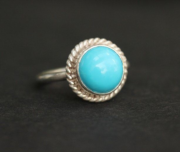 Turquoise Ring statement ring Bezel