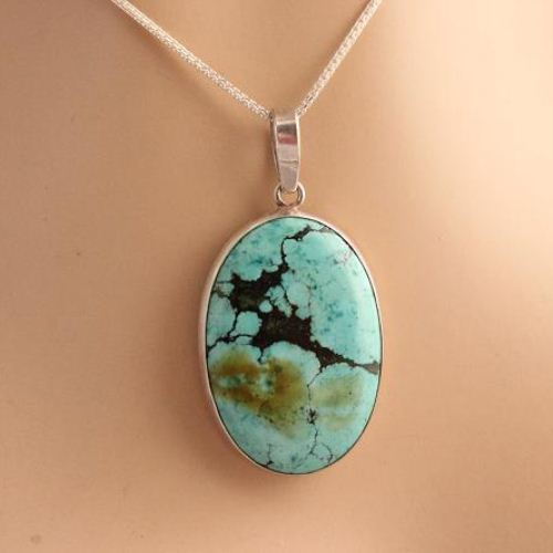 Turquoise pendant artisan pendant Natural