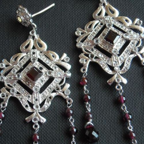 Victorian style earrings Bridal chandelier