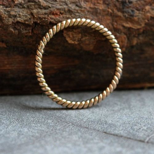 Wedding Band, 18K yellow Gold Band ring, Handmade stack rings
