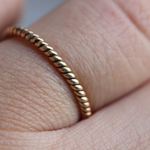 Wedding Band, 18K yellow Gold Band ring, Handmade stack rings